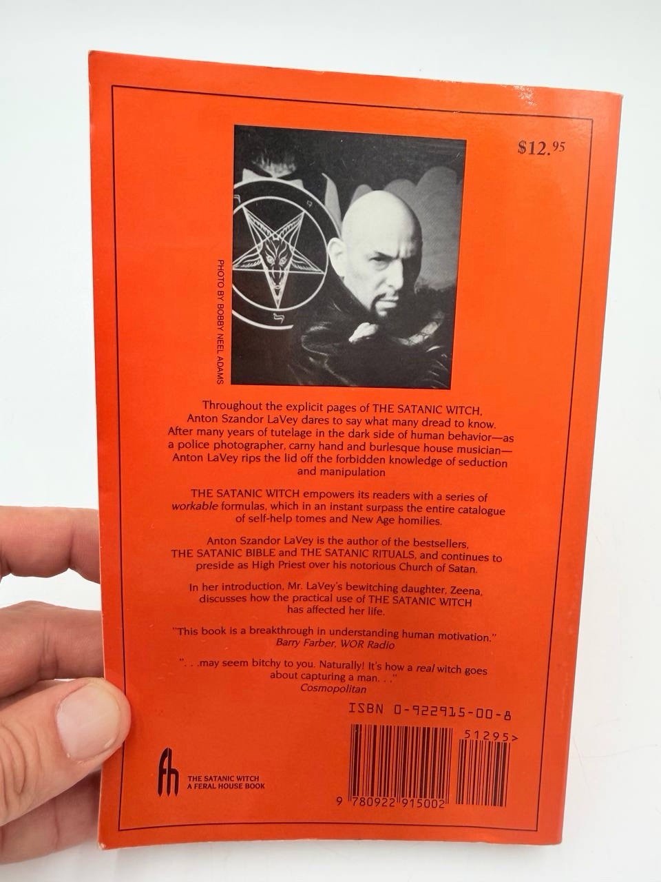 Anton Szandor Lavey The Satanic Witch Feral House 1989 Church of Satan Satanism