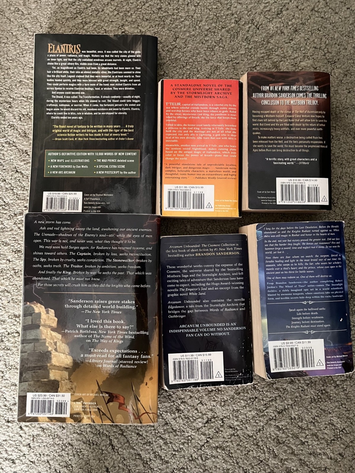 Brandon Sanderson book lot