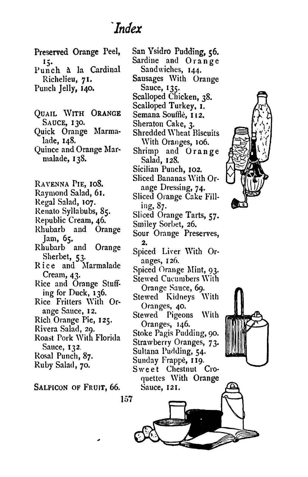 (1909) 365 Orange Recipes Vintage Cook Book 159 Pages