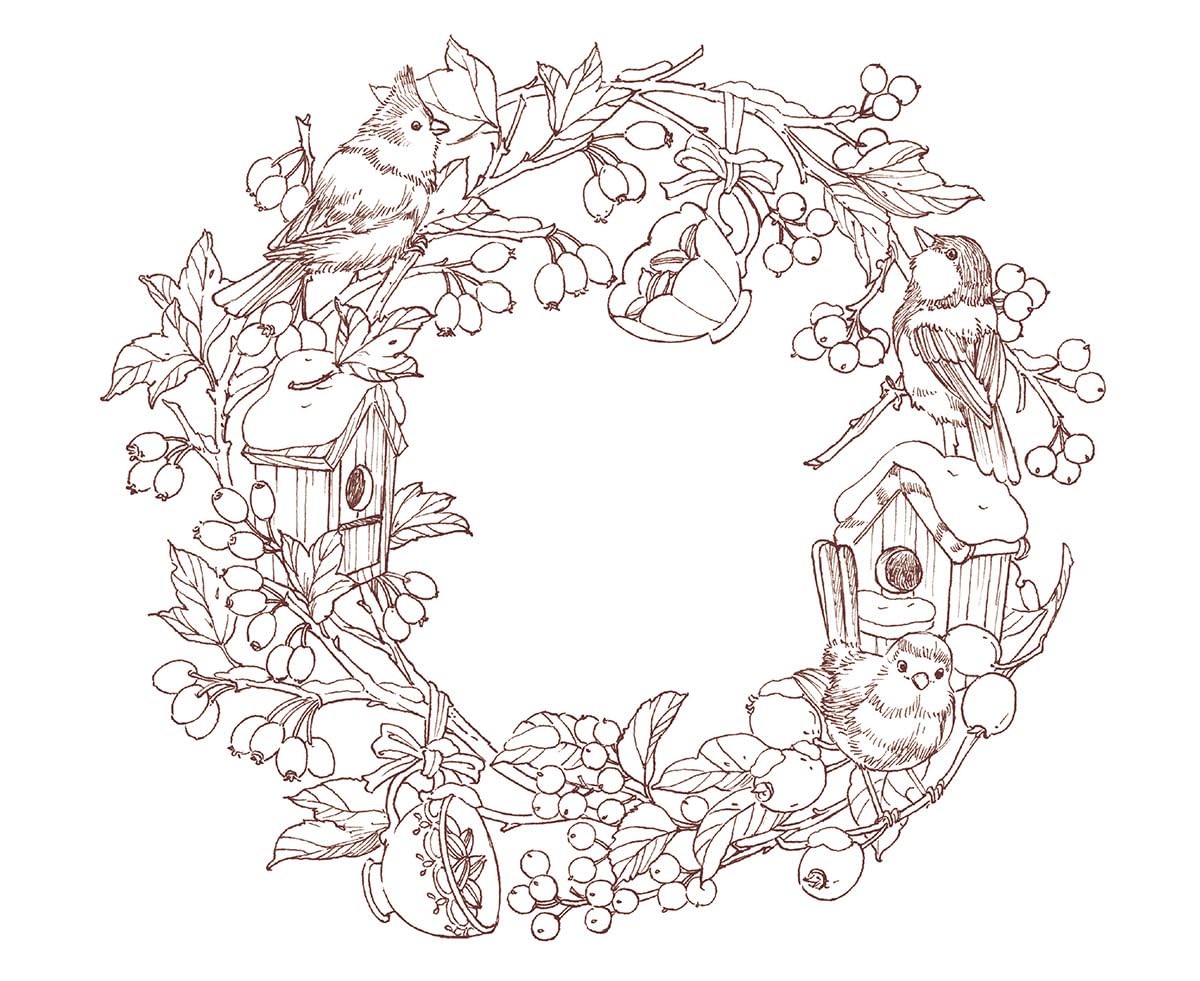 (ダウンロード特典付)こだわり塗り絵シリーズ 季節のリース Seasonal Wreaths of plants (Paperback) (UK IMPORT)