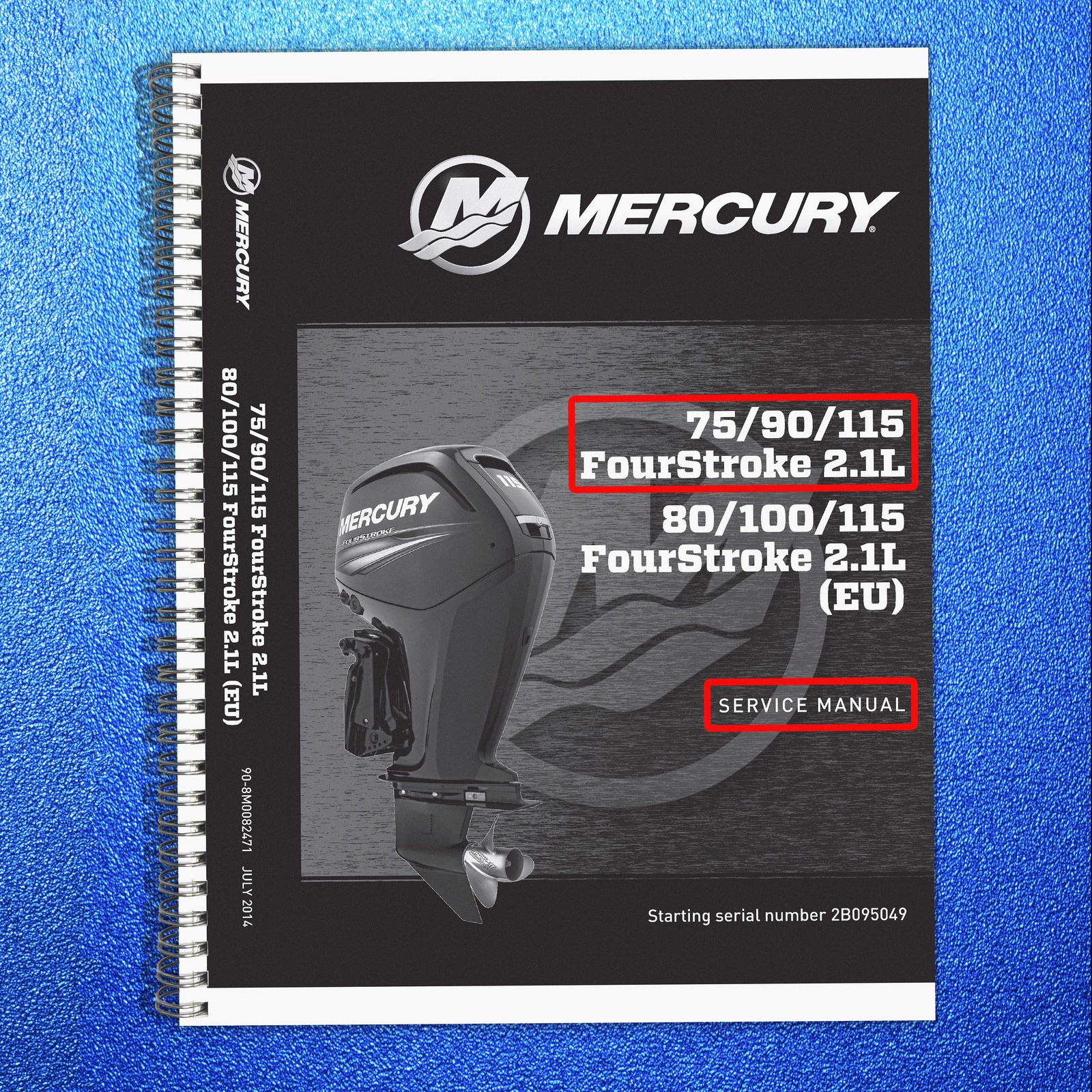 MERCURY 75 90 115 FourStroke 21L Service Manual SECURED – COVERING – FOLDOUT