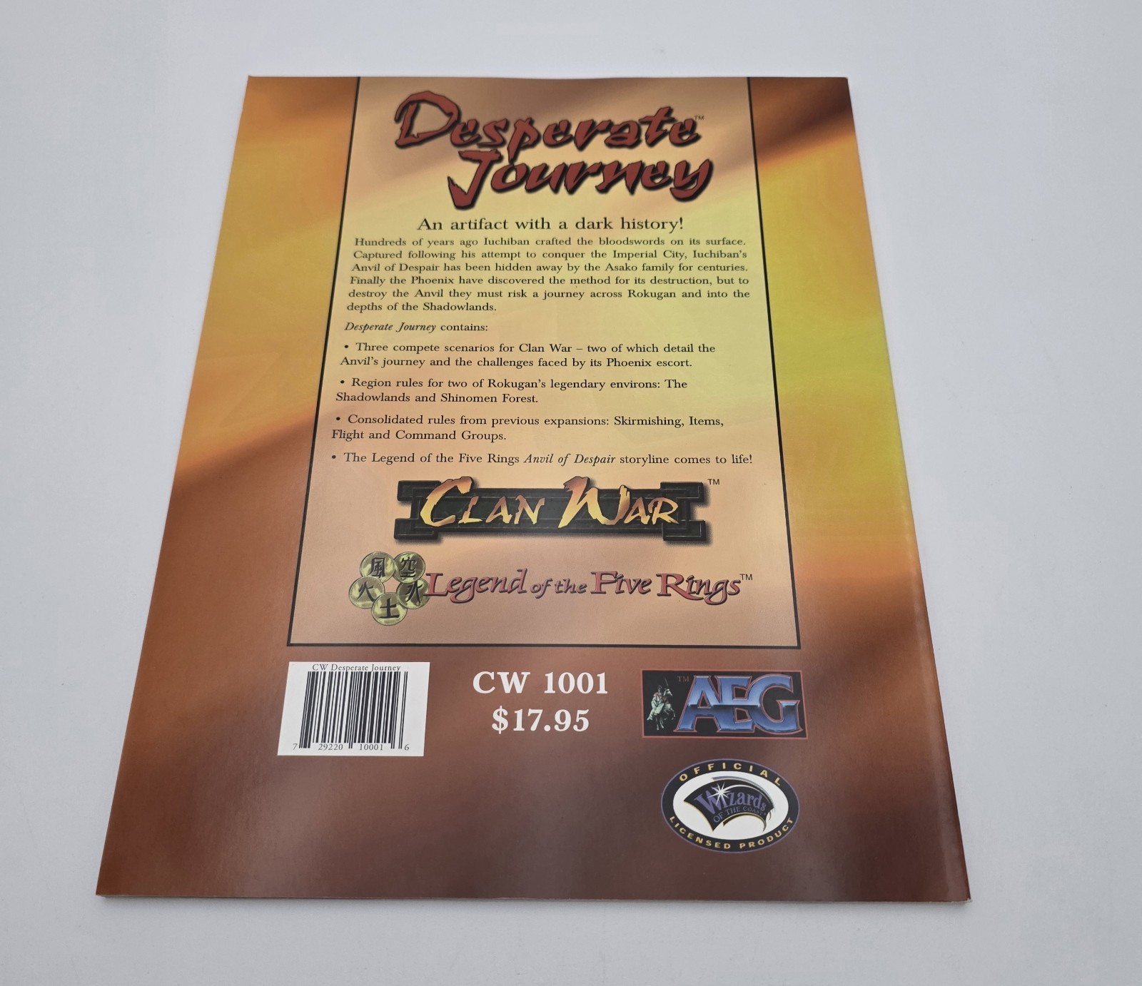 L5R Clan War Desperate Journey Book CW 1001 – 2000 Wizards of the Coast AEG