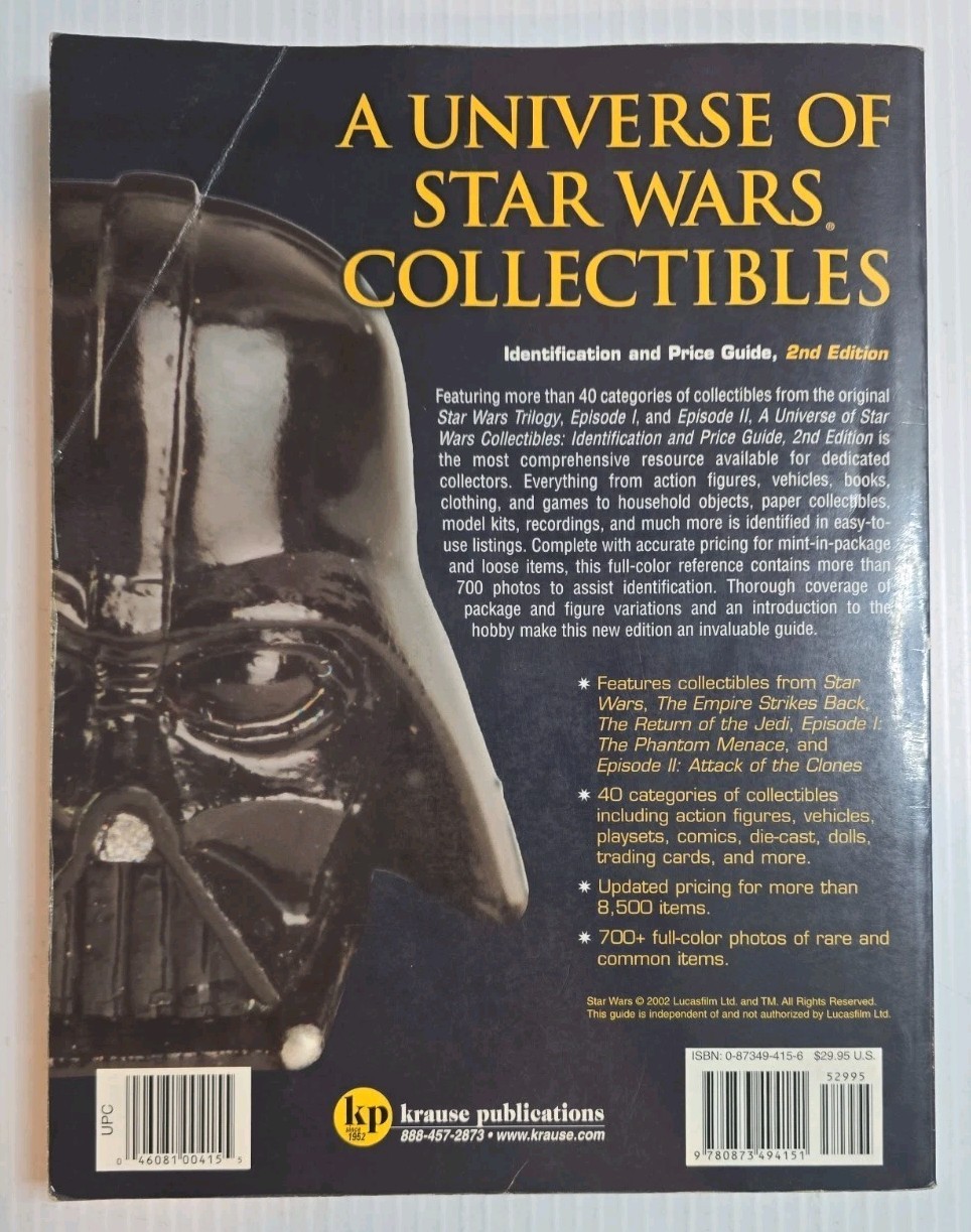 A UNIVERSE OF STAR WARS COLLECTIBLES IDENTIFICATION AND PRICE GUIDE BOOK 2nd Ed