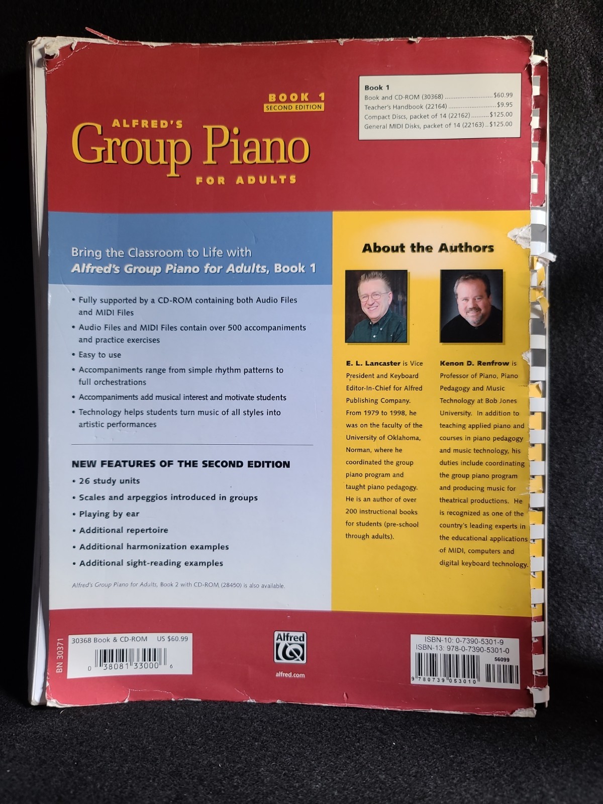 Alfred’s Group Piano For Adults Book 1 Second Edition Spiral Bound Piano
