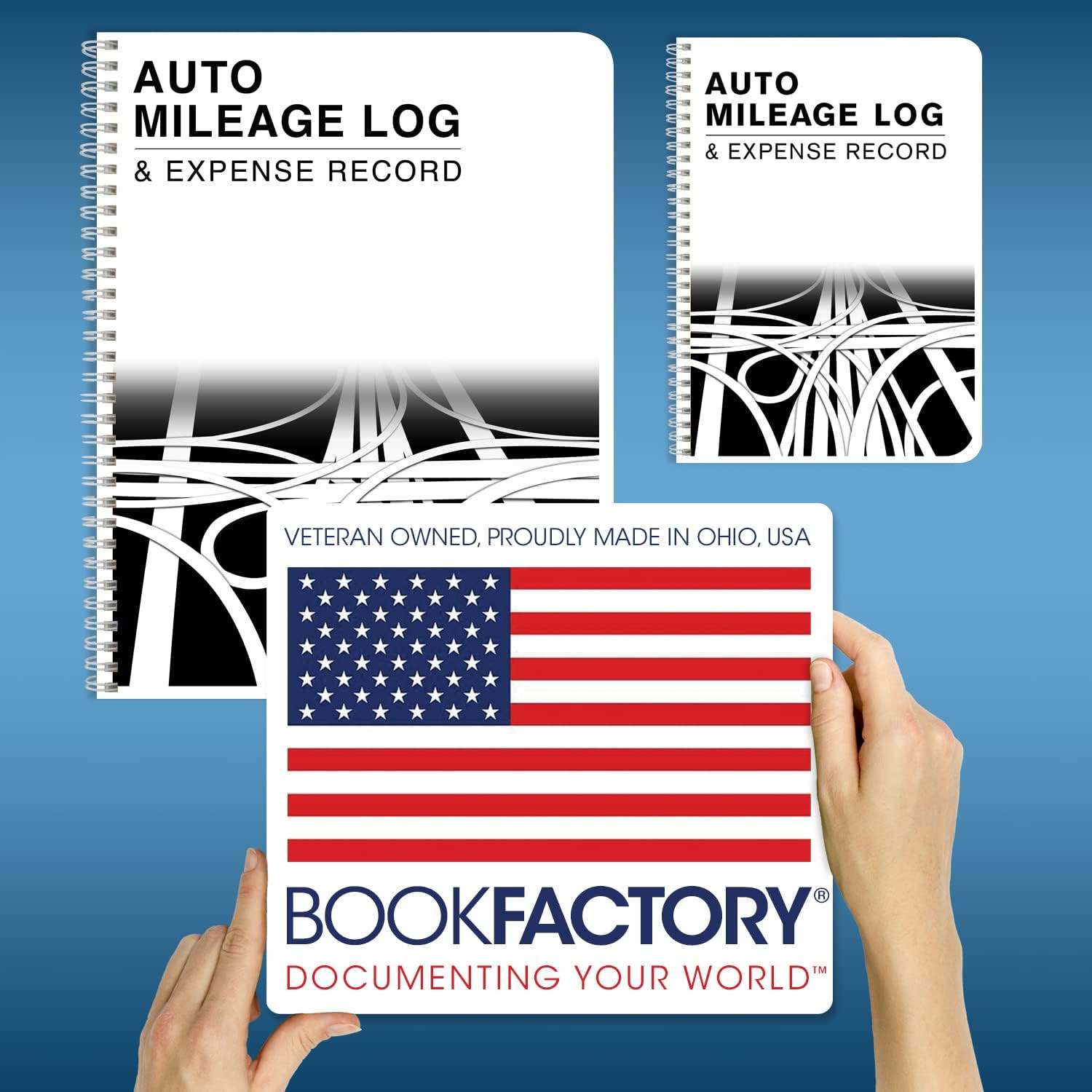 Mileage Log Book Auto Mileage Expense Record Notebook for Taxes – 126 Pages – 5′