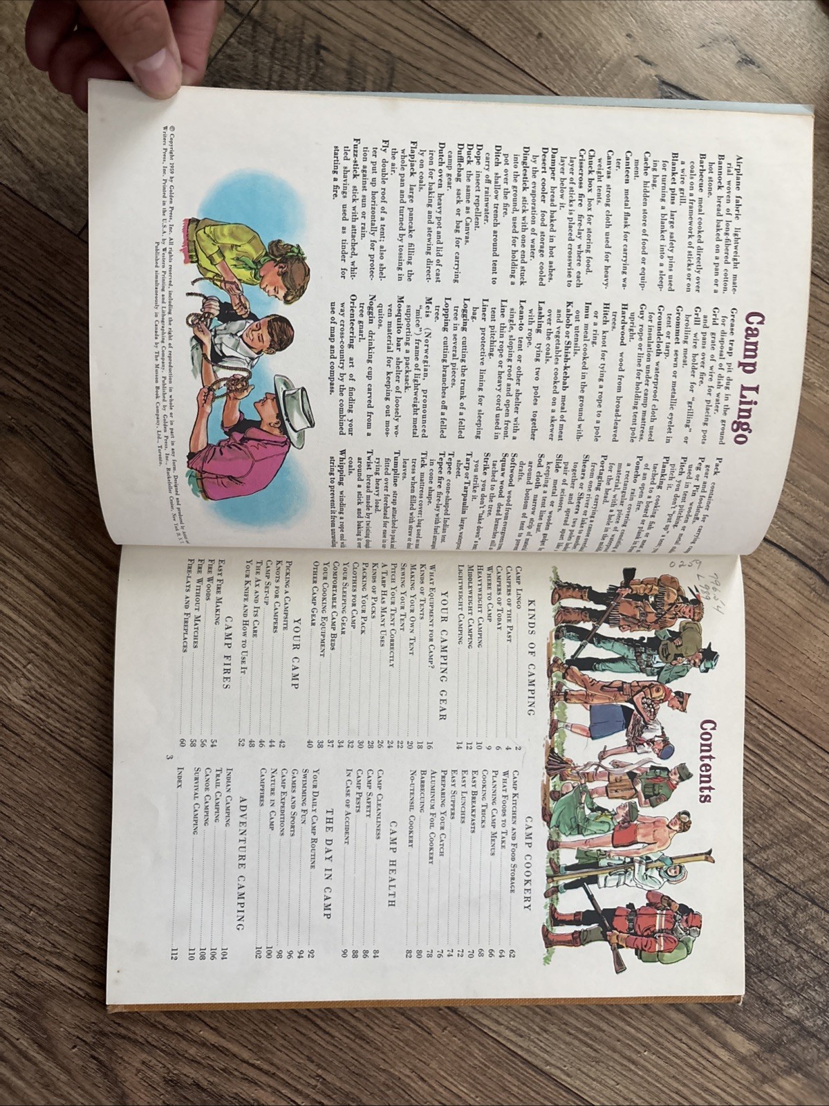1959 Ex Library The Golden Press Camping and Camp Crafts Gordon Lynn Barth