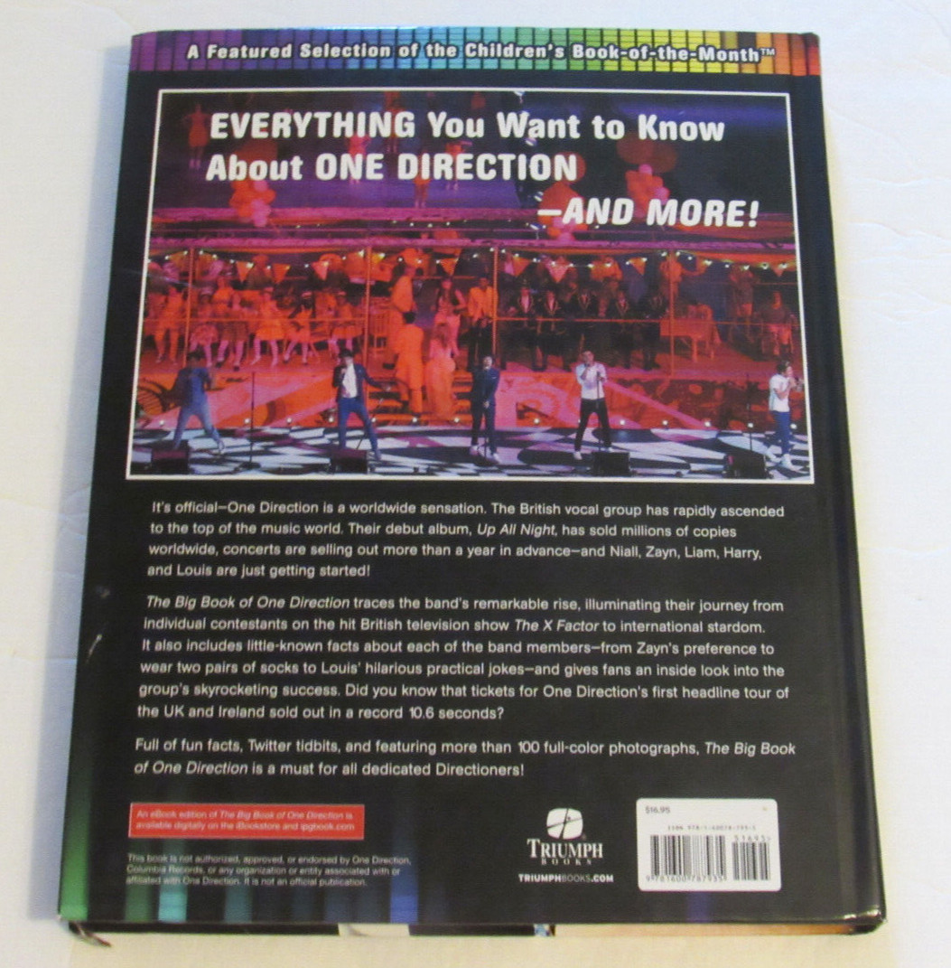 The Big Book Of One Direction (2012) Hardcover Triumph Photo Book Music Rock NEW