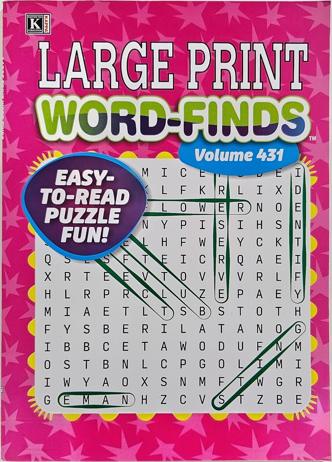 5 New Large Print Word-Finds Puzzle Books Kappa Games Vol #431-474 ~ Search,Hunt