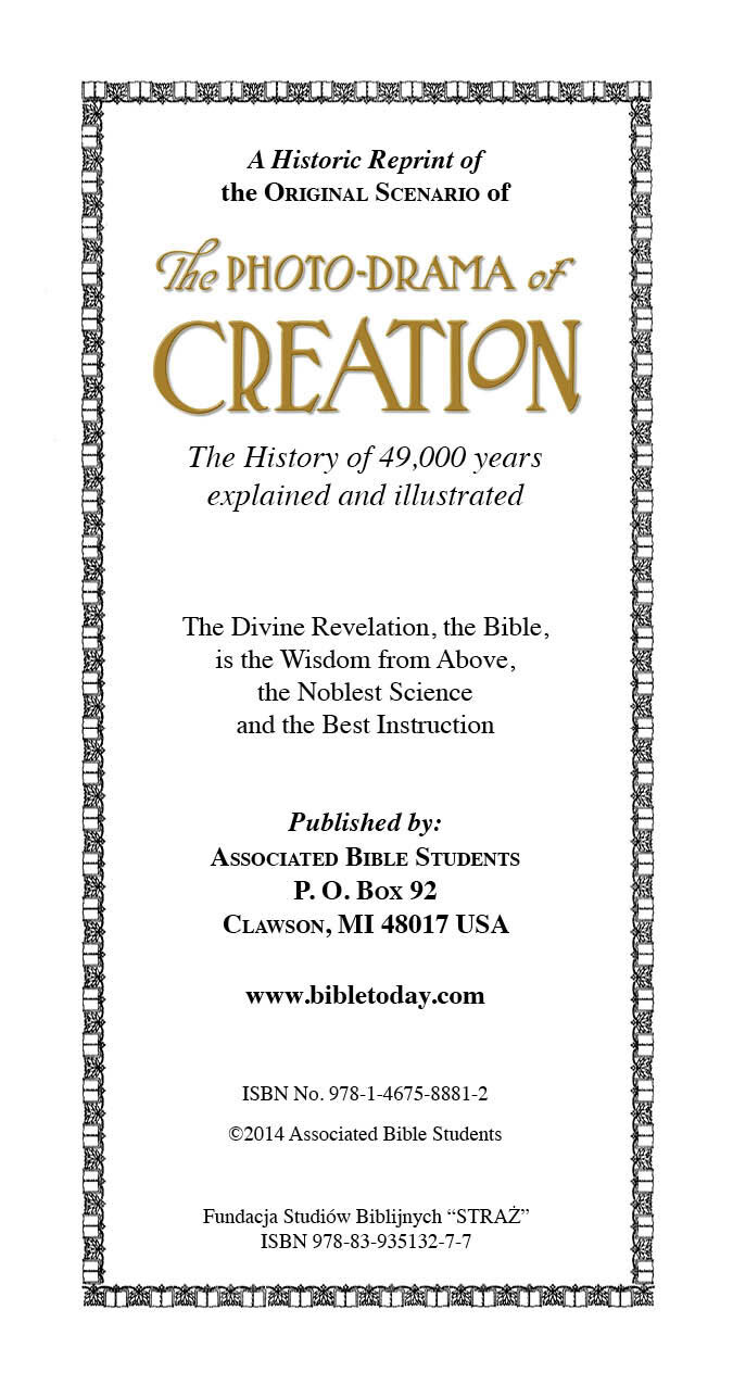 The Photo Drama of Creation Paperback