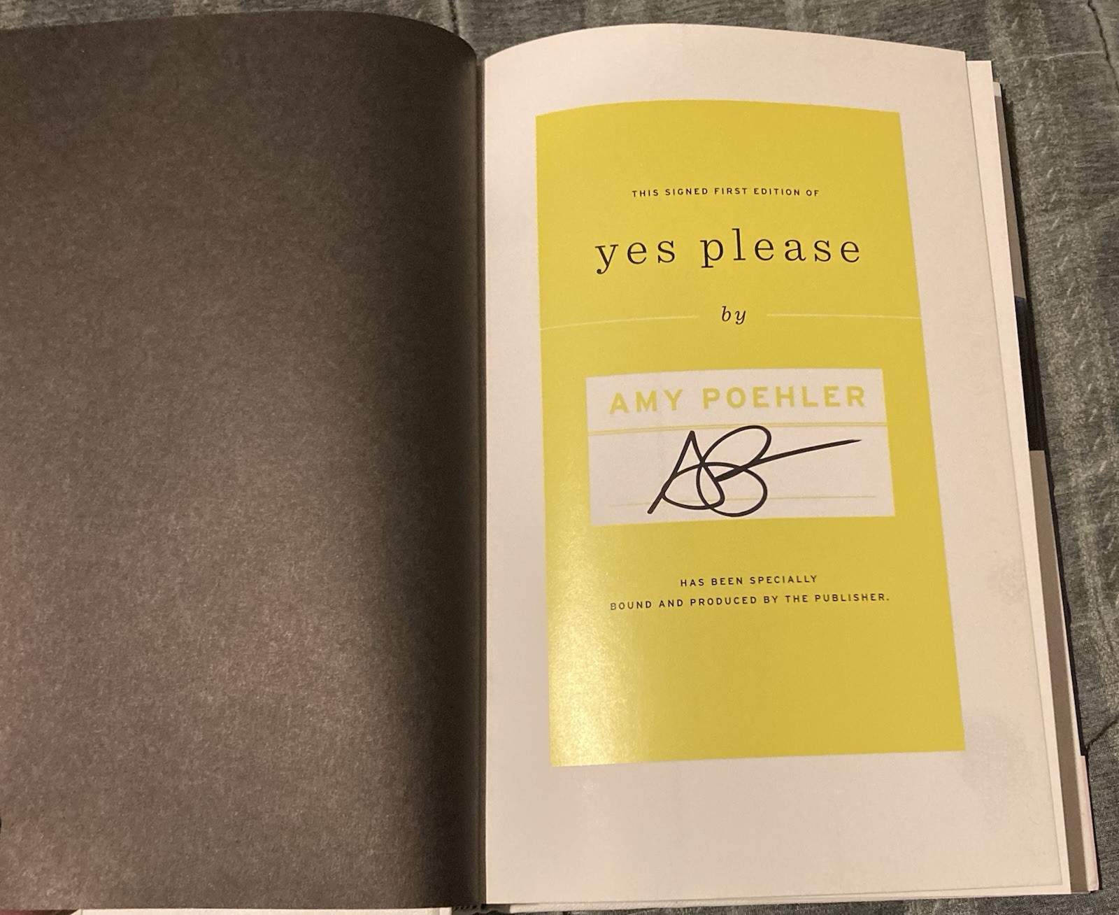 Yes Please Autographed Copy