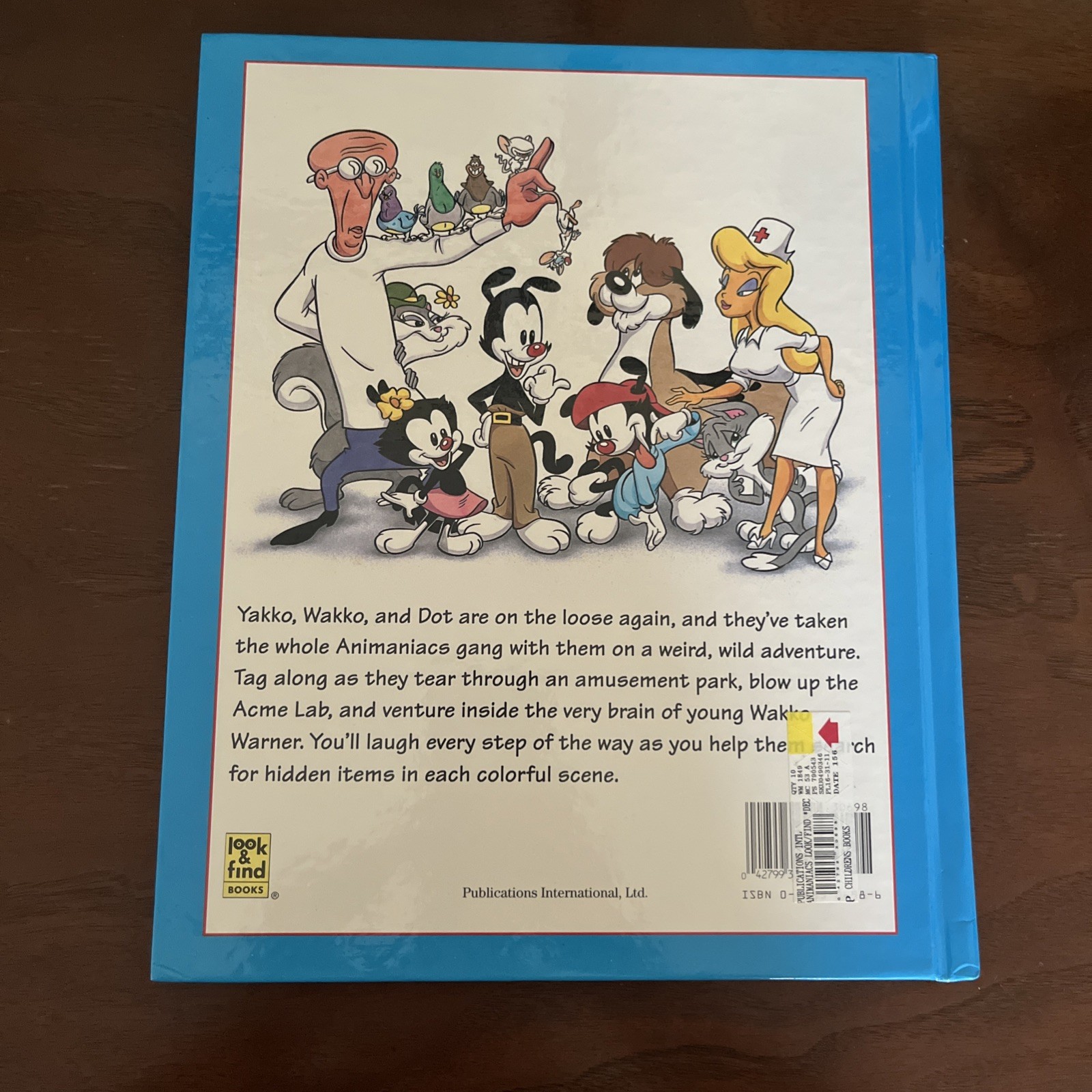 Look And Find Animaniacs Book 1994 Search and Find Characters Hardcover 10″ x 12