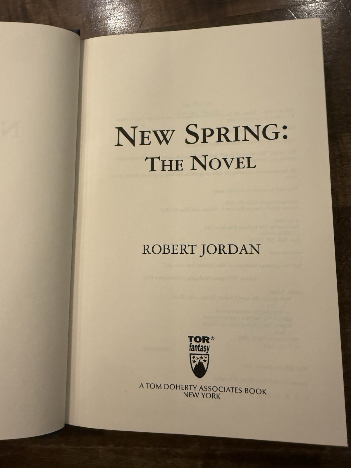 Very Good 1st edition Wheel of Time New Spring Robert Jordan 1st Print