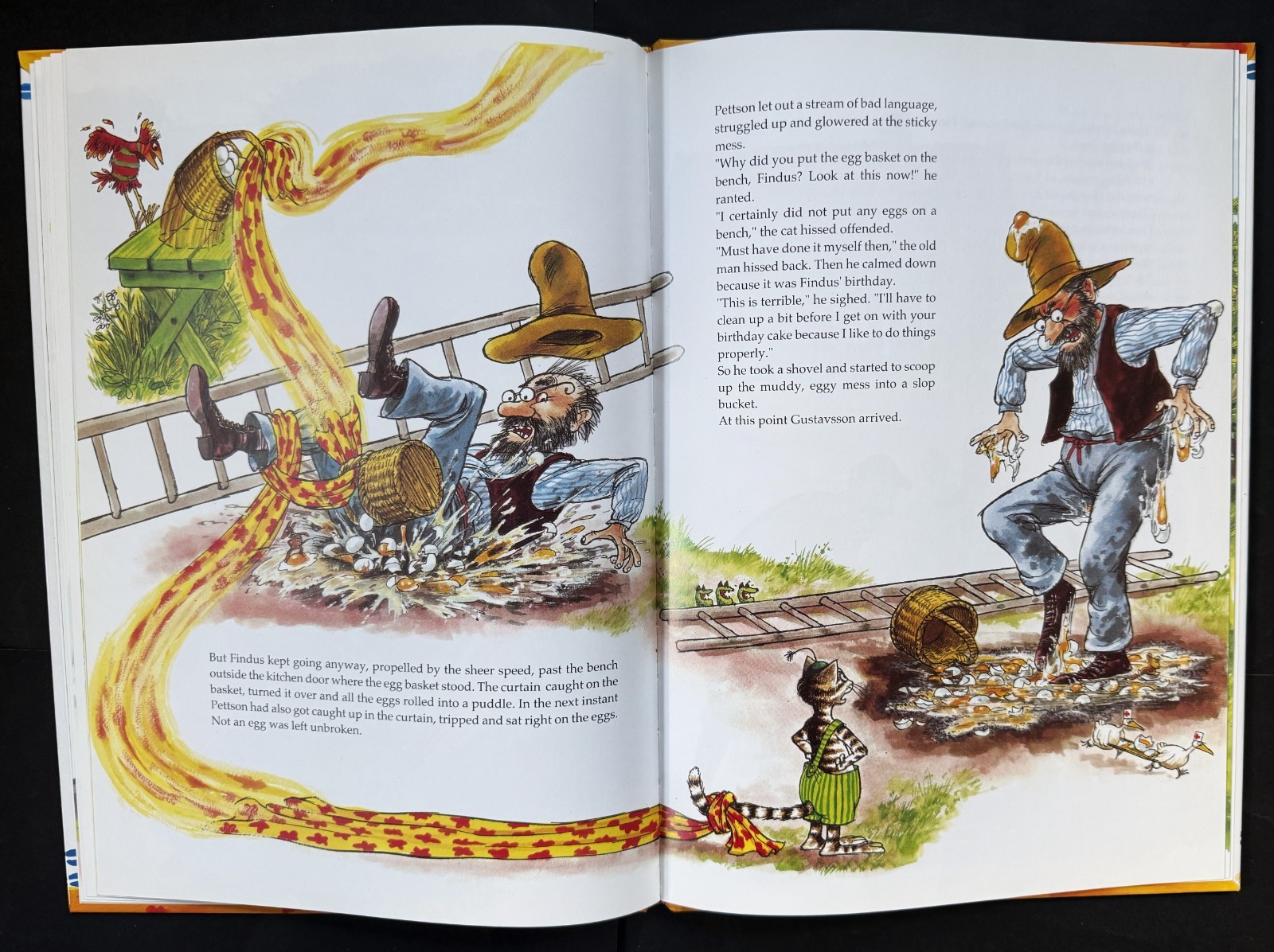 Like-New THE BIRTHDAY CAKE, Pettson & Findus. Sven Nordqvist. Hardcover. Sweden