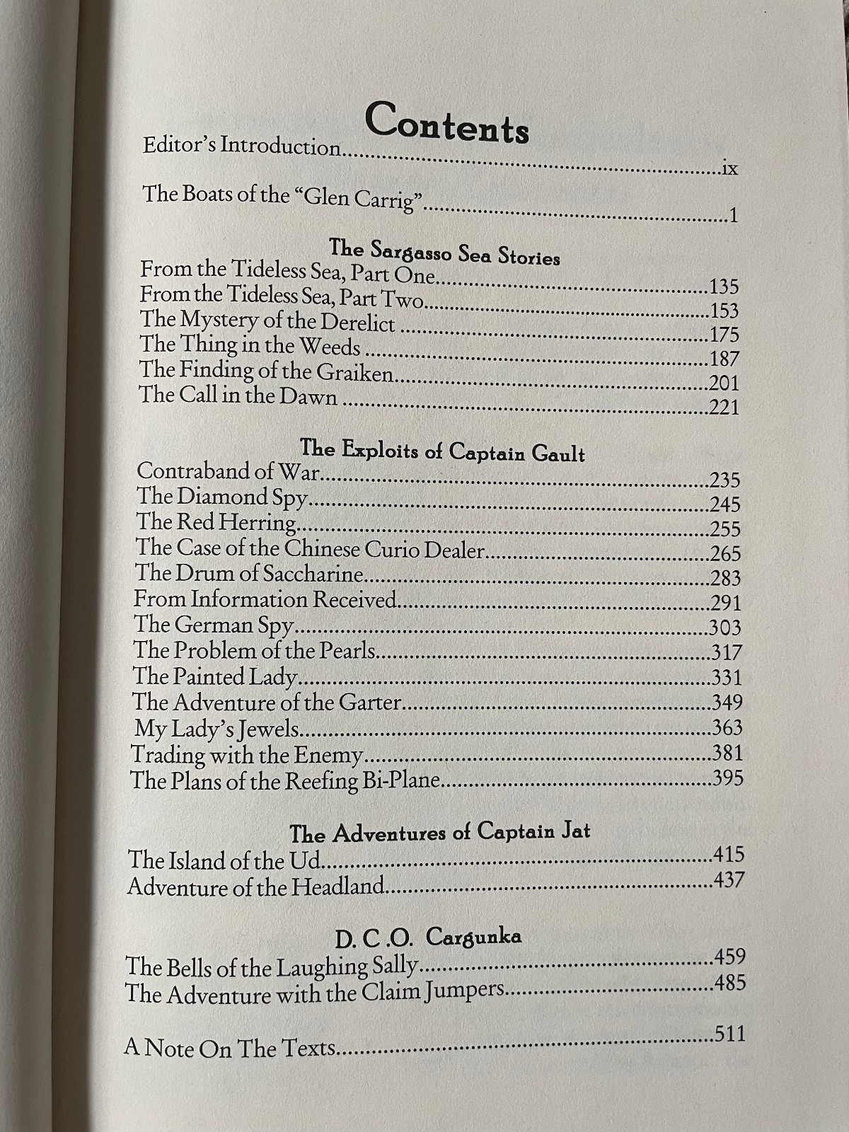 BOATS OF THE GLEN CARRIG collected Fiction William Hope Hodgson vol 1 2nd print