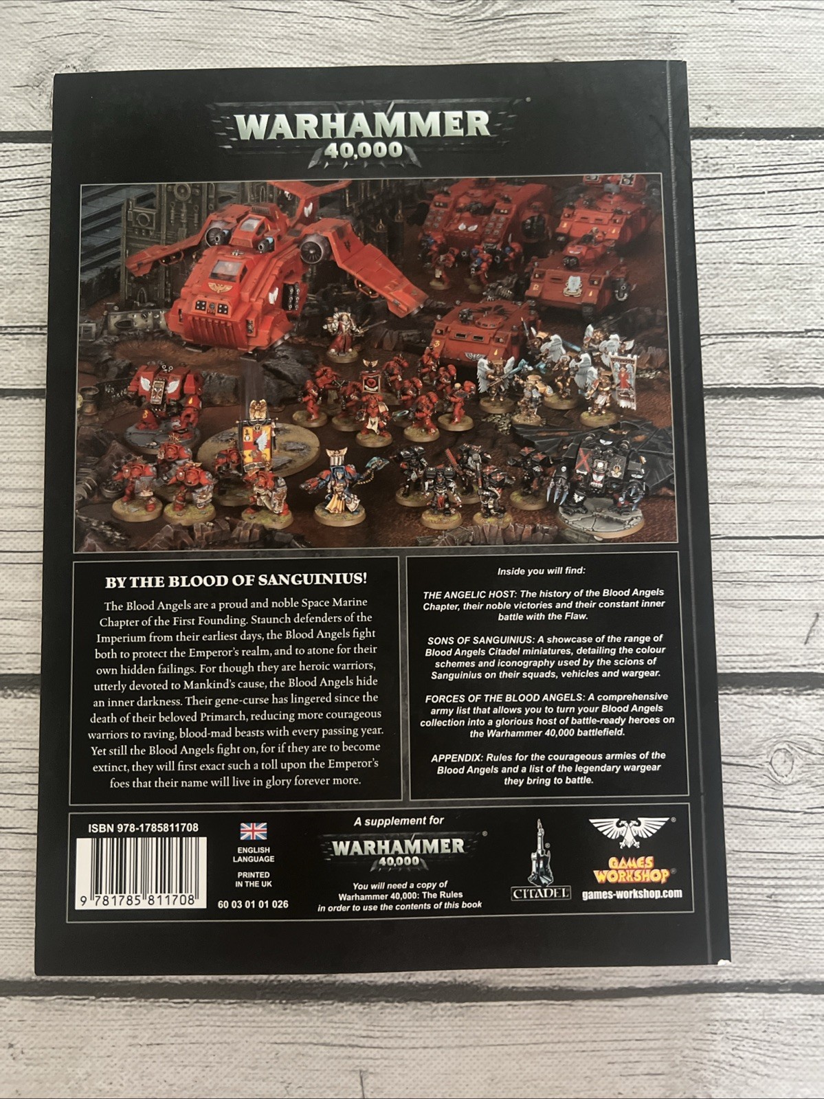 Blood Angels Codex Adeptus Astartes 2014 Warhammer 40K Paperback LN Condition