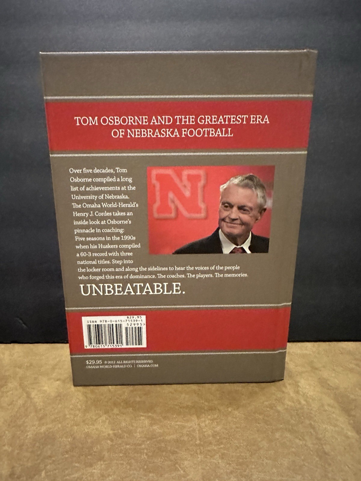 Unbeatable Tom Osborne and the Greatest Era of Nebraska Football, Book