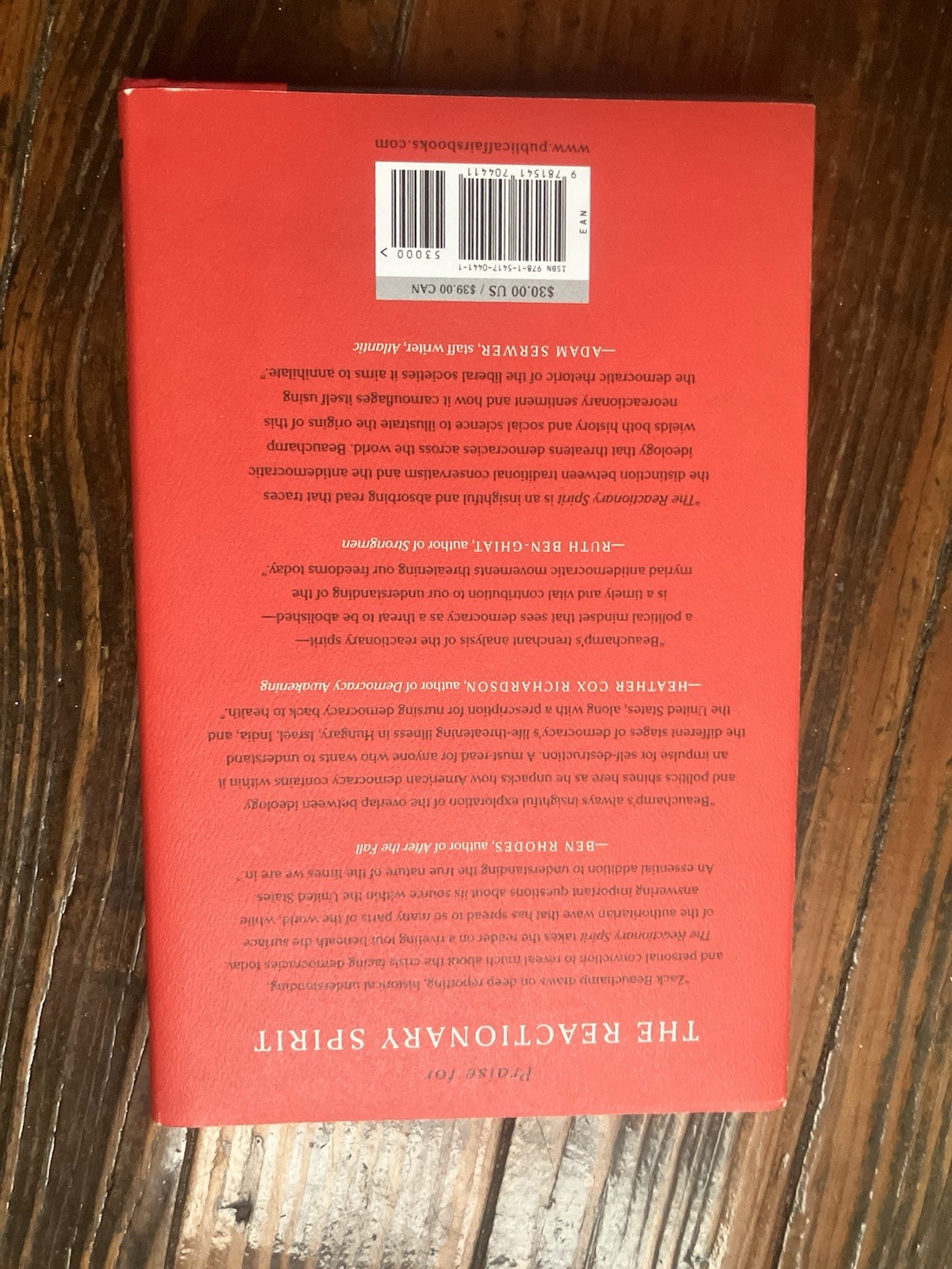 Zack Beauchamp The Reactionary Spirit (Hardback)