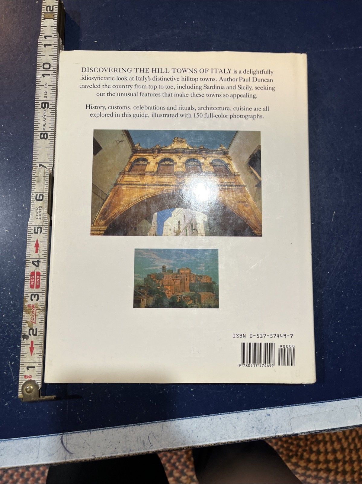 Discovering The Hill Towns of Italy -Paul Duncan 1990 HCDJ 1st Ed w. Color Pics