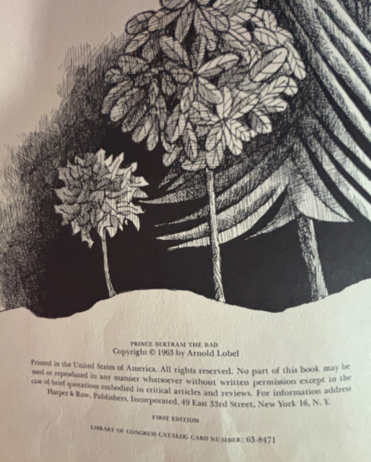 PRINCE BERTRAM THE BAD By Arnold Lobel Hardcover 1st Ed. 1963