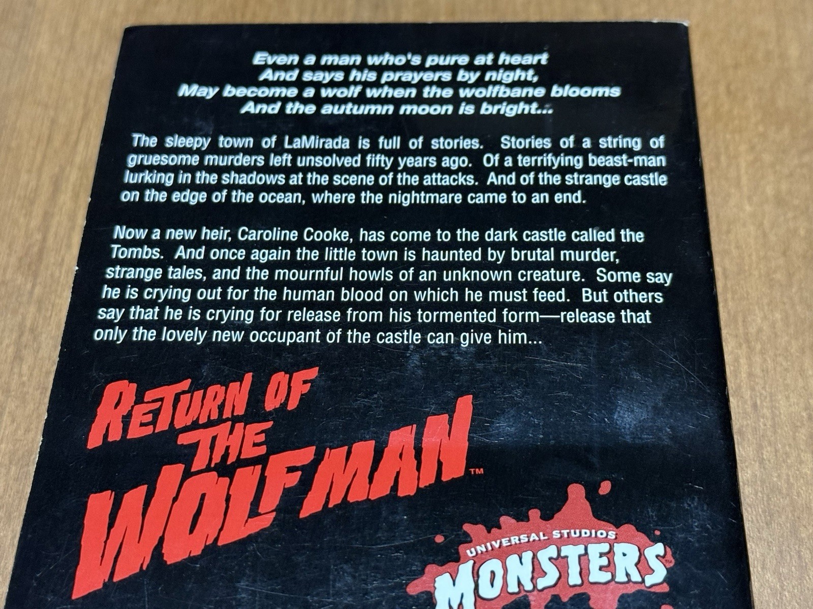 Return of the Wolf Man Jeff Rovin Universal Studios Monsters 1st Print Horror