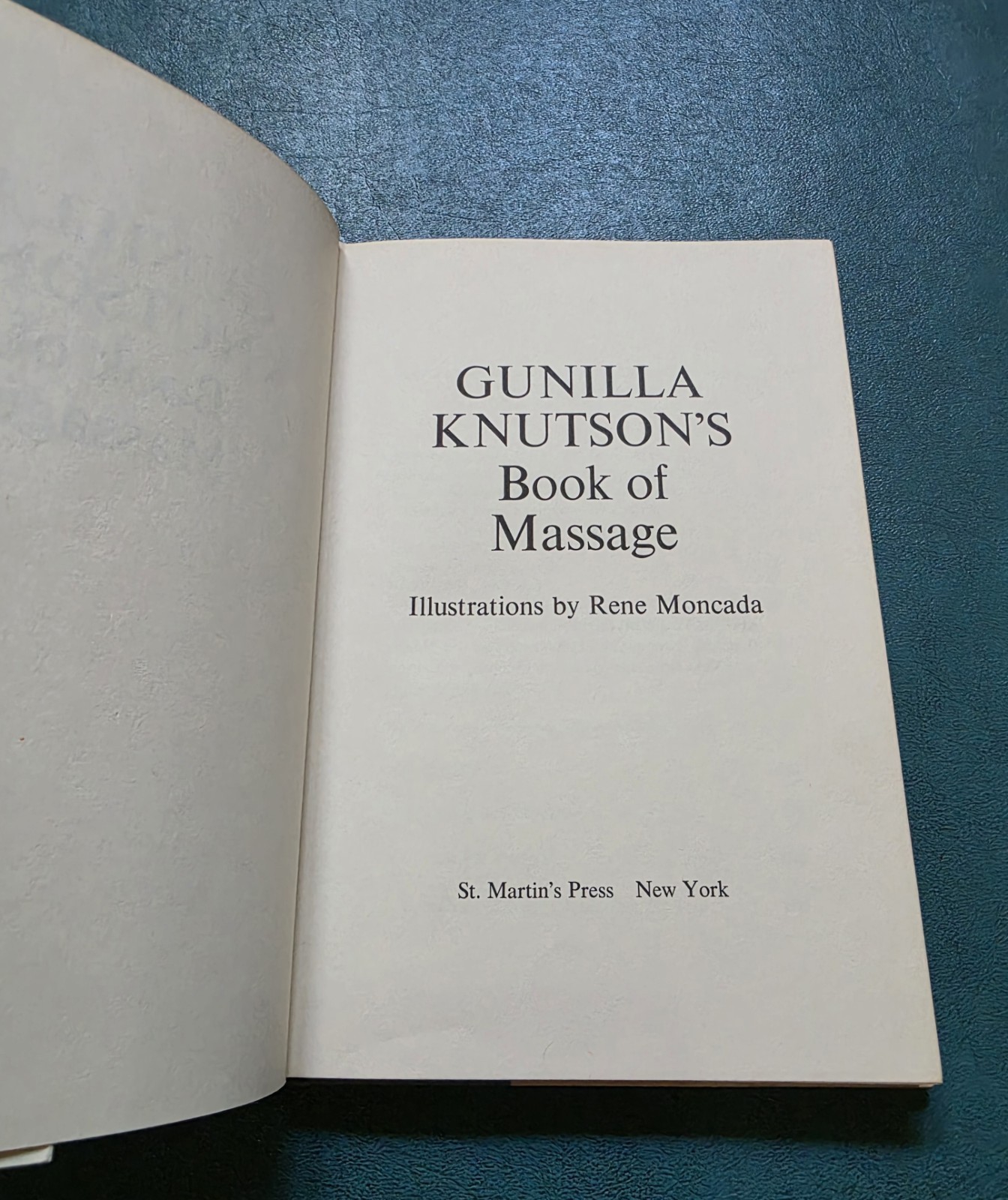 SIGNED Gunilla Knutson’s Book of Massage 1st Ed 1972 Hardcover DJ Miss Sweden