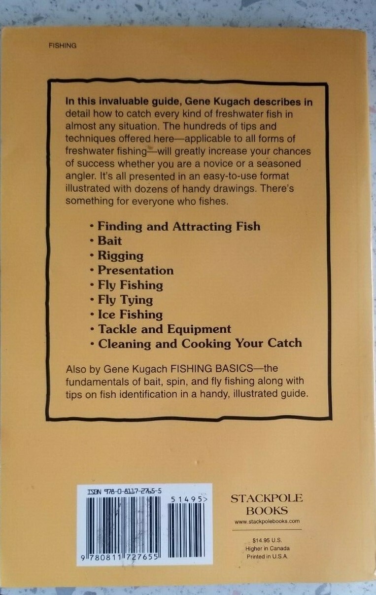 Freshwater Fishing Tips and Techniques Paperback Gene Kugach