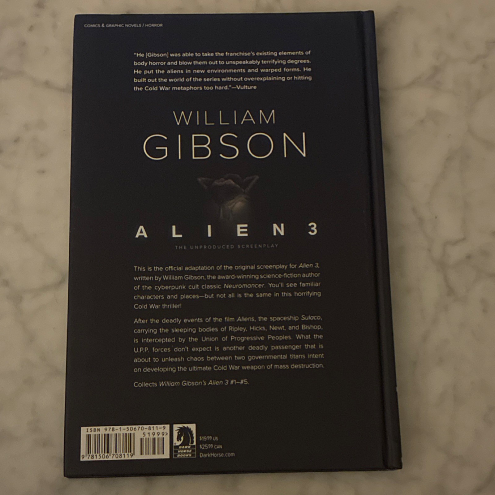 Alien 3 The Unproduced Screenplay HC Dark Horse William Gibson OOP Graphic Novel
