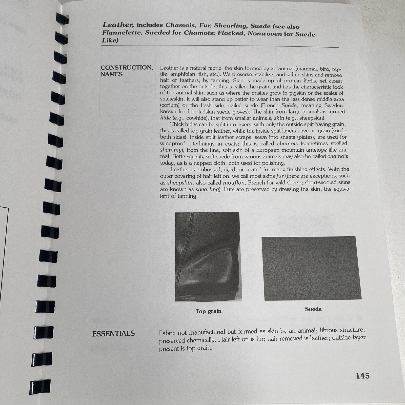 Fabric Glossary by Mary Humphries Textile Fibers Reference Guide Comb Bound