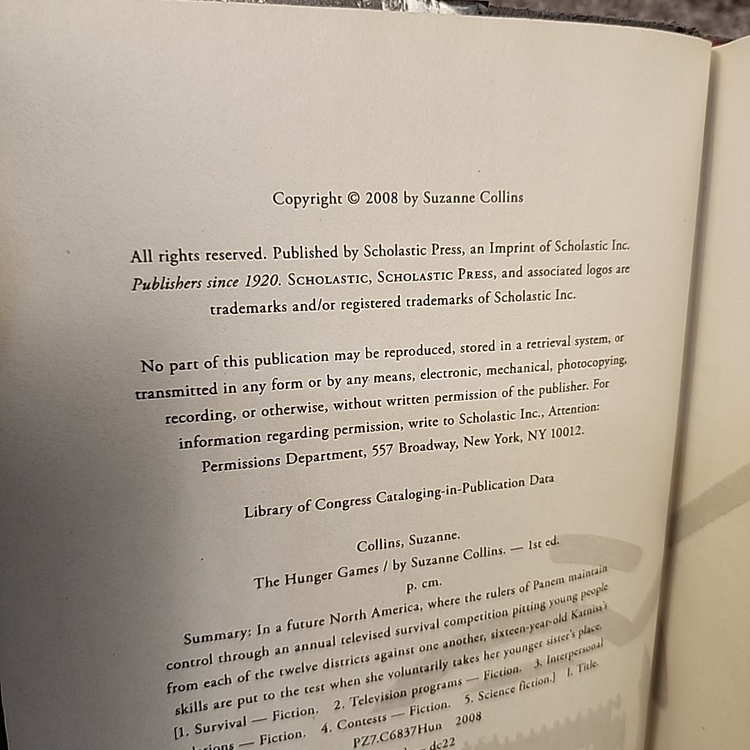 THE HUNGER GAMES – First Edition – 12th Print 2008- Suzanne Collins