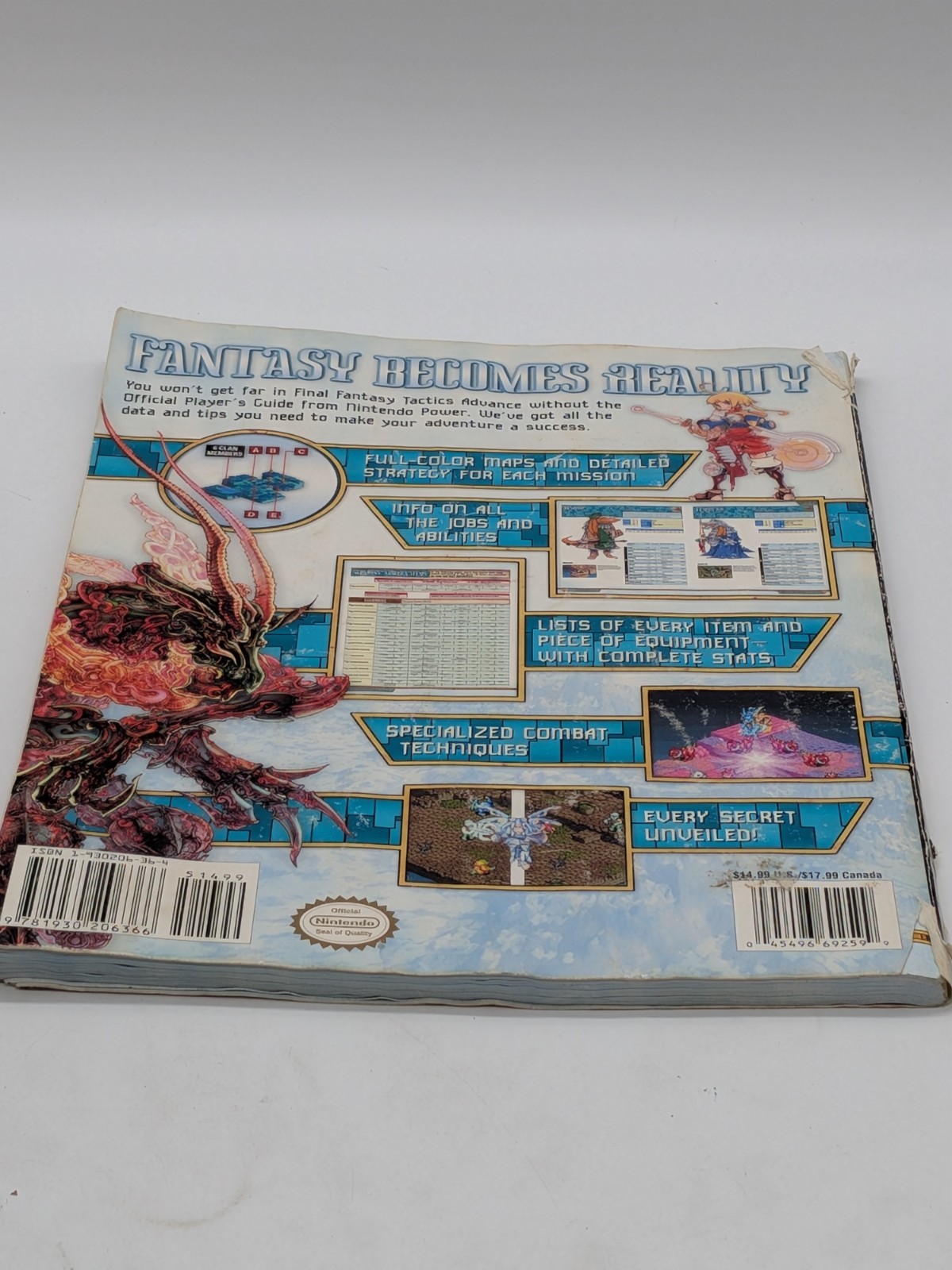 Final Fantasy Tactics Advance Official Strategy Guide From Nintendo GBA 2003