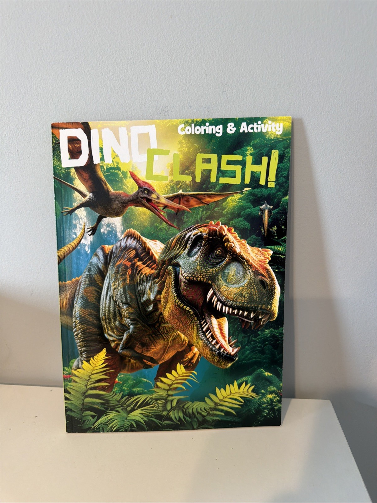 DINO CLASH! Dinosaurs Coloring/Activity Book with Tear/Share Pages 🆕🆓 shipping