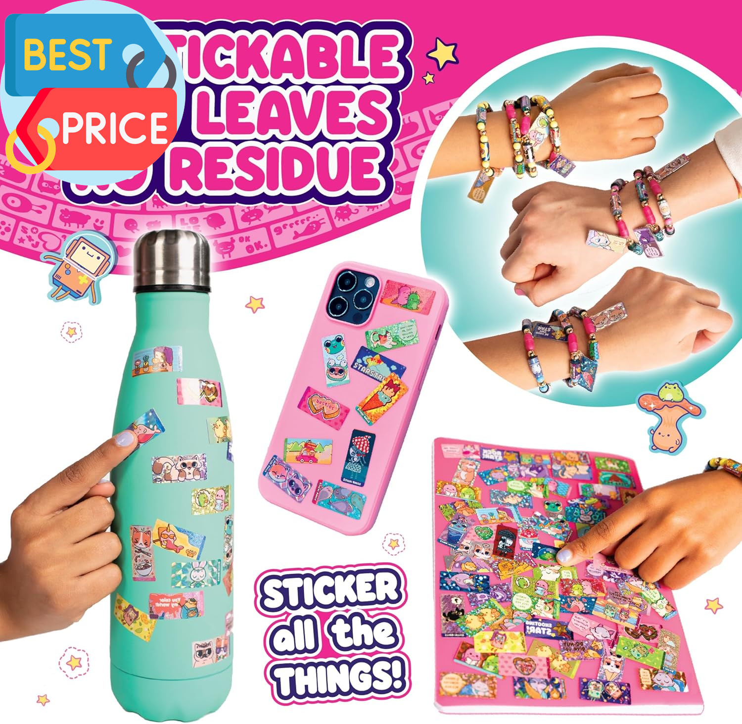 STICKI Rolls Sticki Book – Wearable & Shareable Sticker Bracelet + Collection St