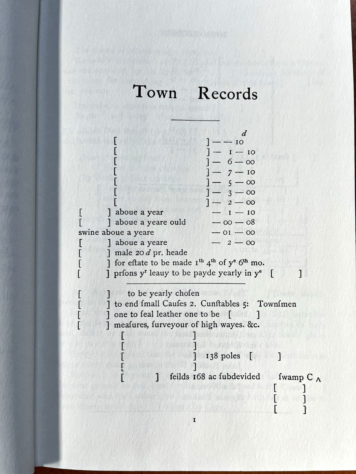 Records of the Town Cambridge Massachusetts 1630-1703 (1901 HC) Like New