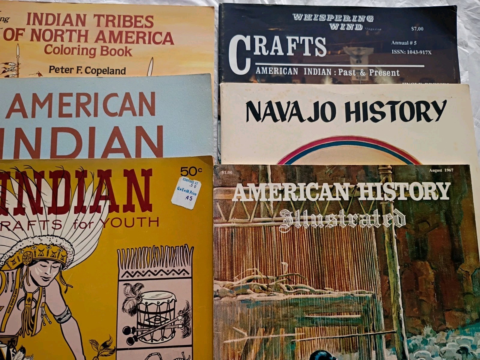 Lot Of 6 Native America Books: History, Coloring, Activities, Etc (1016)
