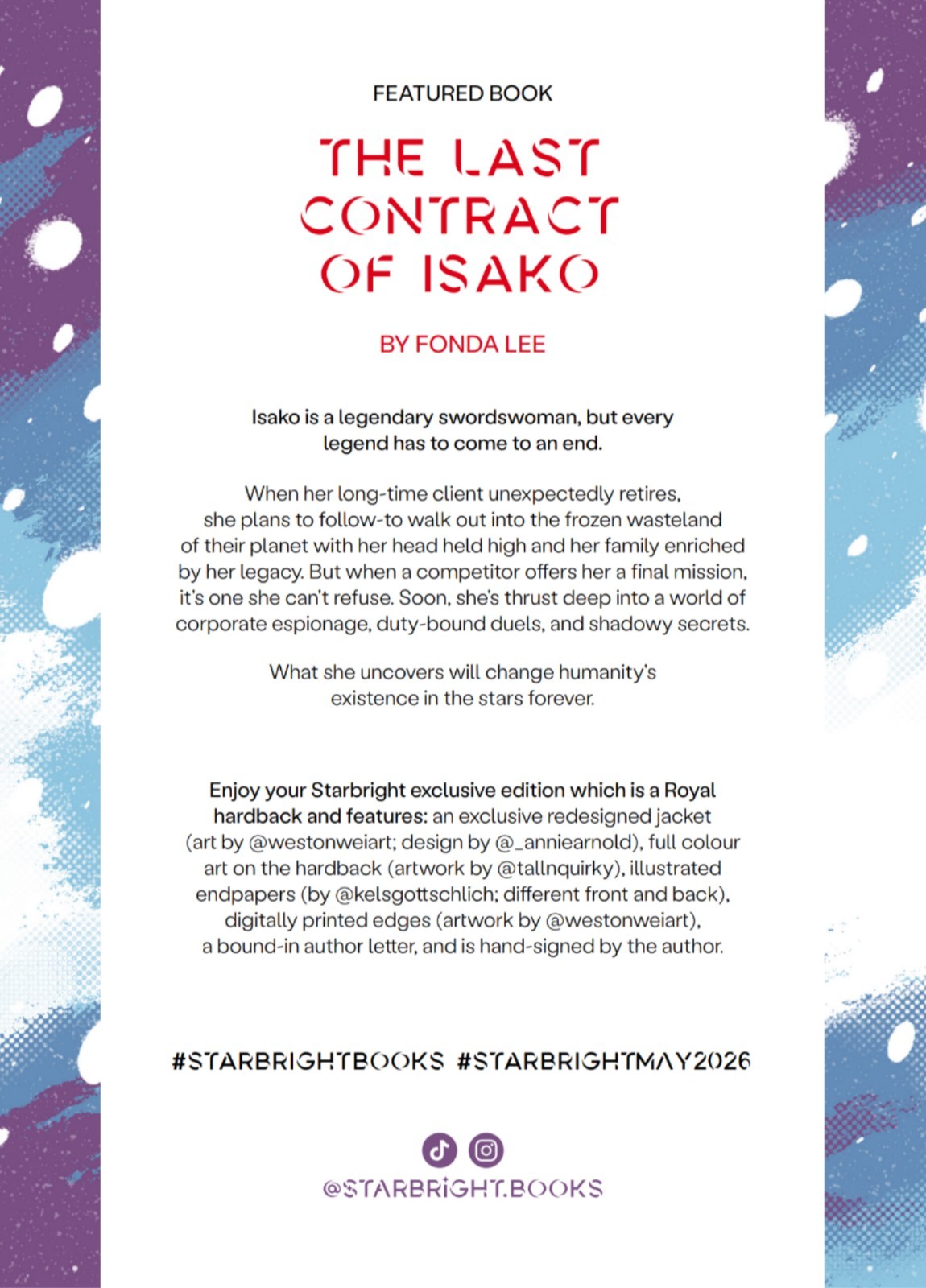 The Last Contract of Isako by Fonda Lee Signed Exclusive Starbright Illumicrate