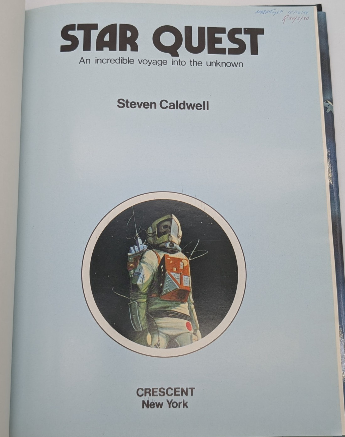 Star Quest Voyage Steven Caldwell Galactic Encounters HC DJ 1979 1st Ed