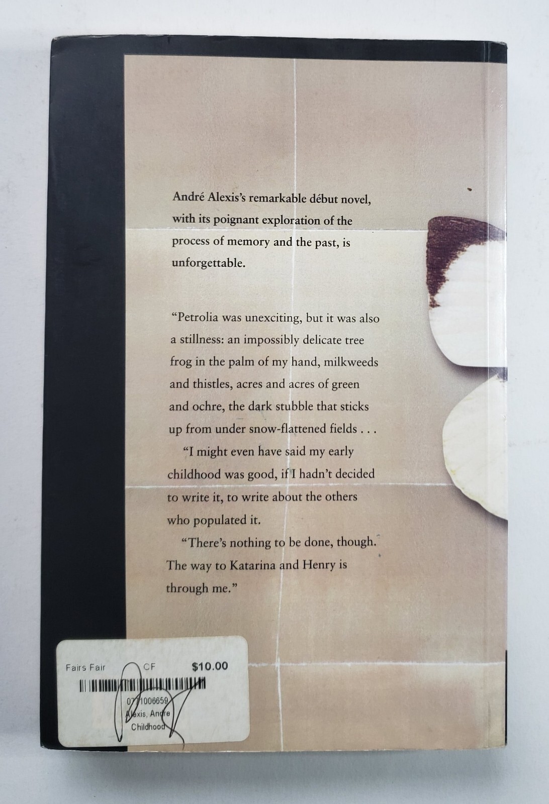 Childhood A Novel by Andre Alexis 1998 Paperback 265 Pages