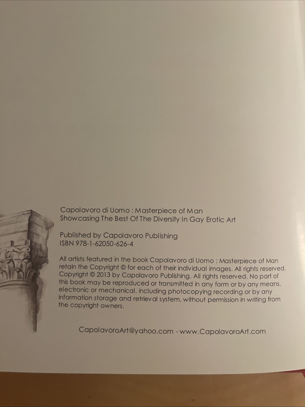 CAPOLAVORO DI UOMO MASTERPIECE OF MAN DIVERSITY IN GAY EROTIC ART NEW HC W/DJ