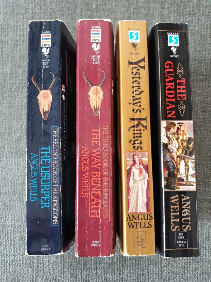 Angus Wells, 4 Fantasy PB, Kingdoms, Yesterday’s Kings, Guardian, Acceptable +