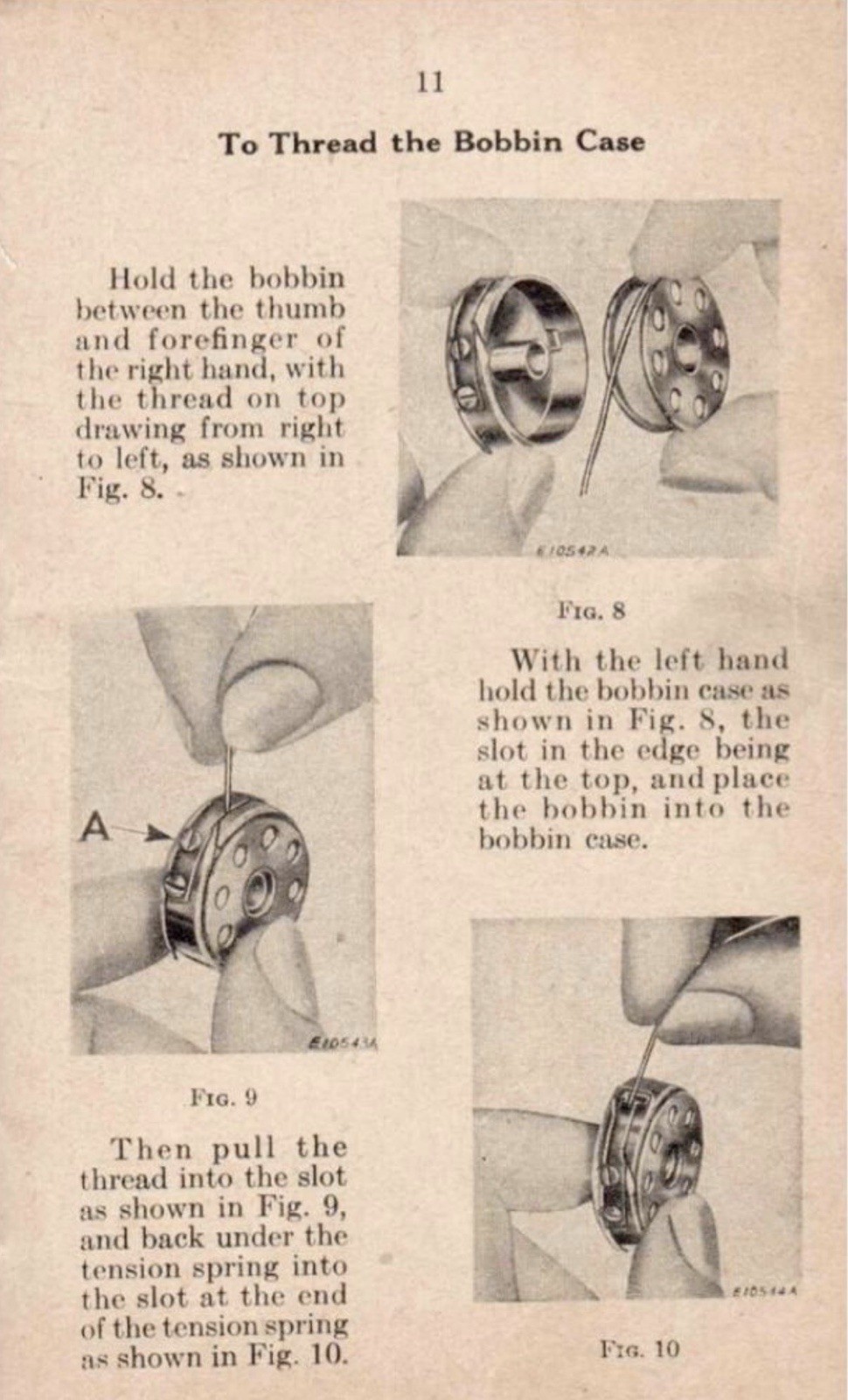 SINGER 221-1 Featherweight Sewing Machine User Manual Bound W Protective Cover