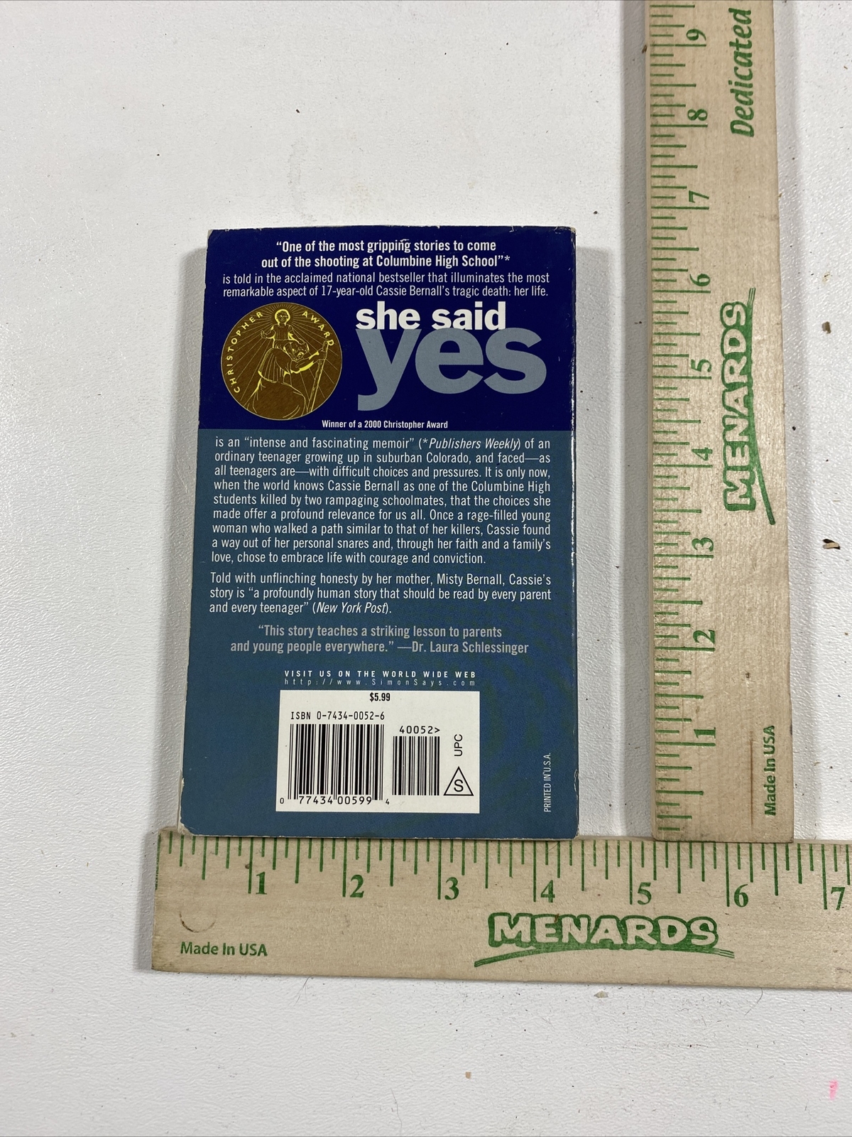 She Said Yes – Misty Bernall (Paperback, 2000)