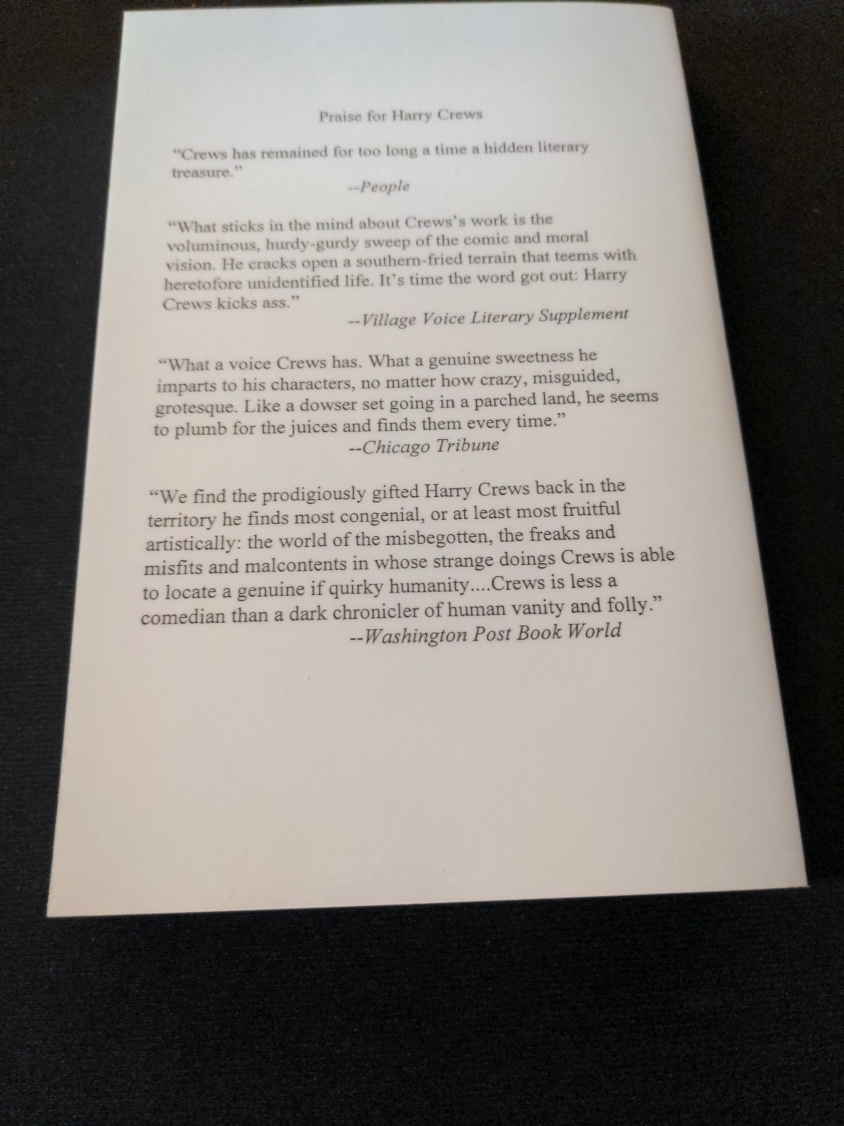 Uncorrected Proof – The Mulching of America by Harry Crews 1995 PB ARC