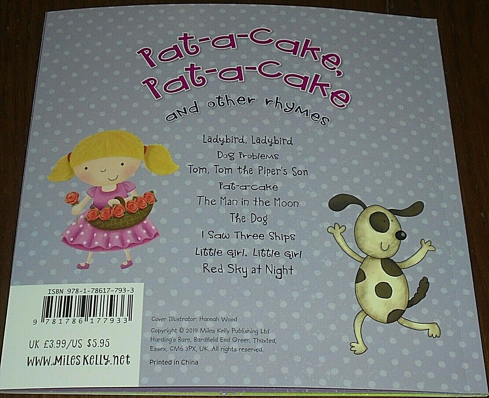 PAT-A-CAKE, PAT-A-CAKE AND OTHER RHYMES BOOK (17cm X 17cm) 2019 BRAND NEW