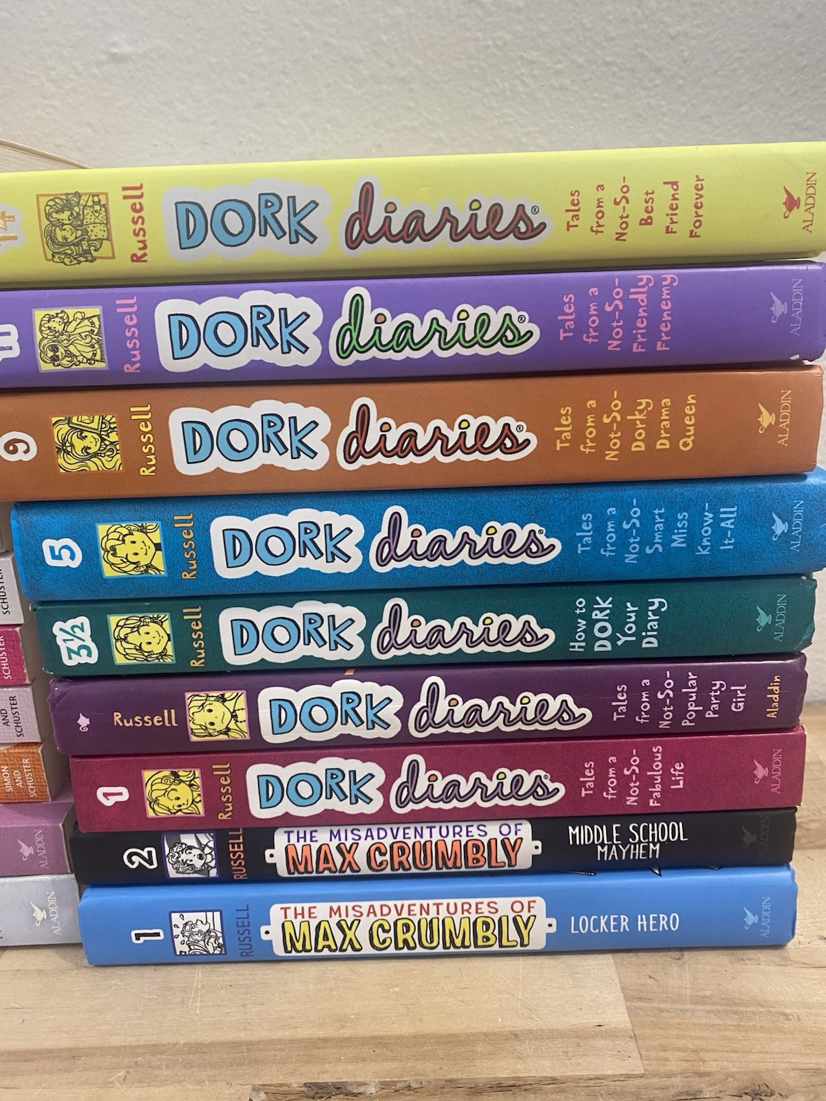 Dork Diaries Series Max Crumbly Lot of 20 Books Rachel Renee Russell PB & HC
