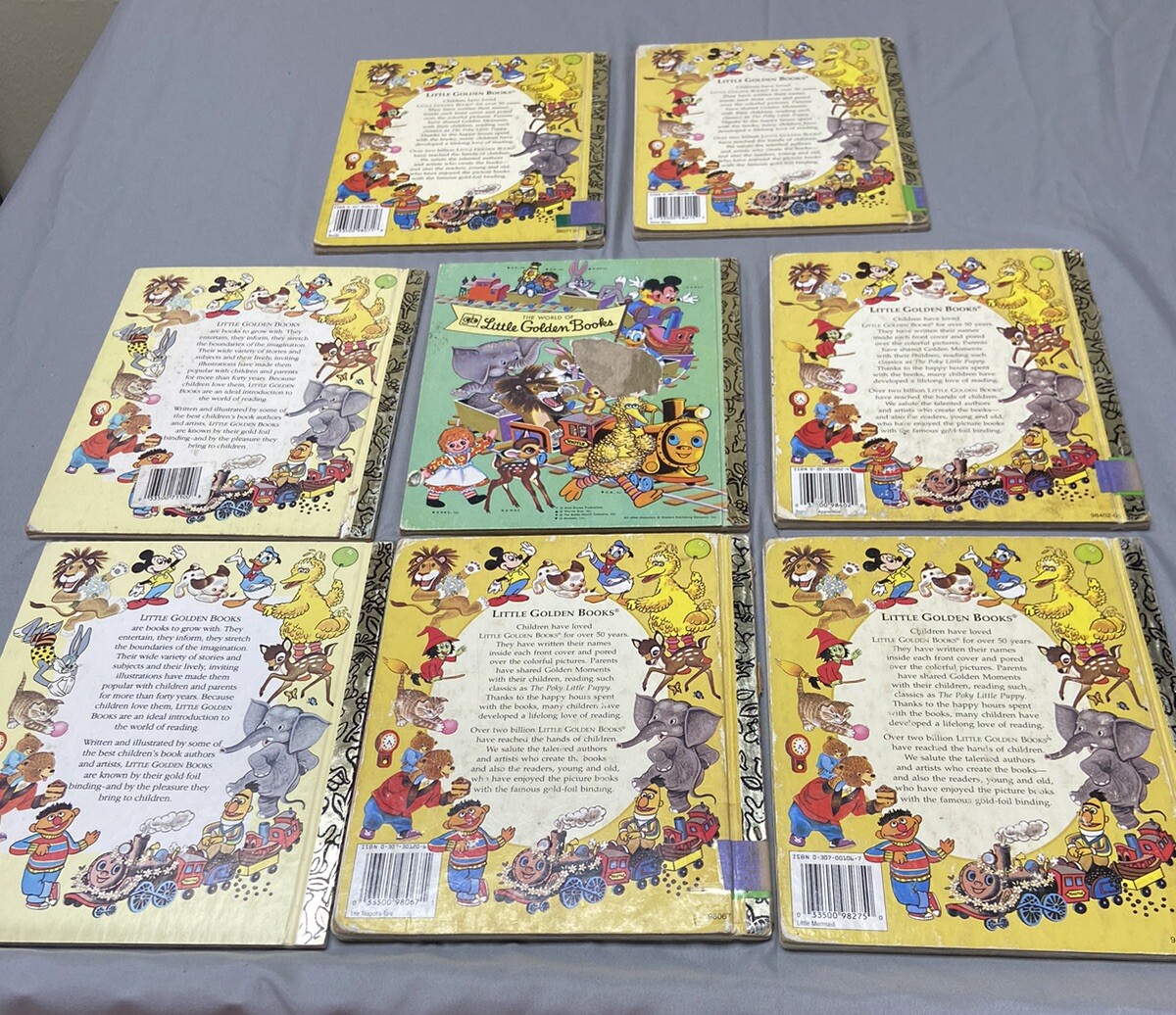 Little Golden Books Lot of 8 Disney / Sesame Street~Vintage