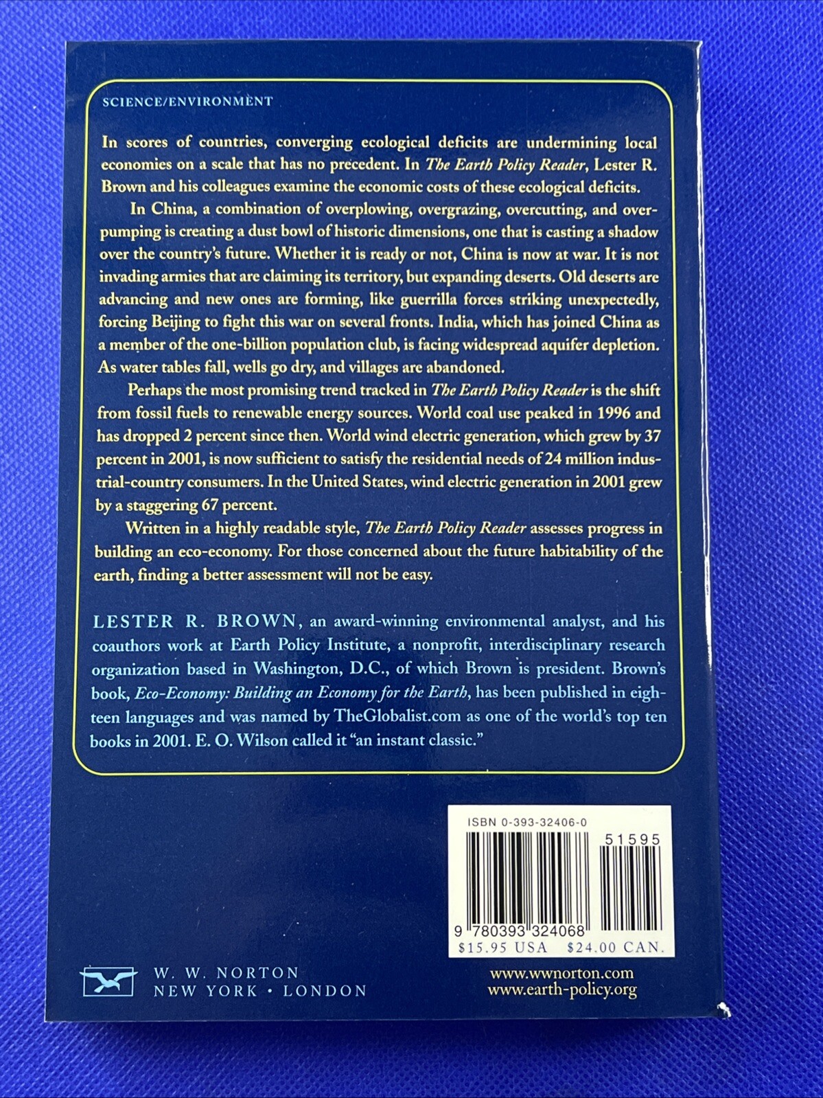 Earth Policy Reader by Janet Larsen, Lester R. Brown, Earth Policy Institute