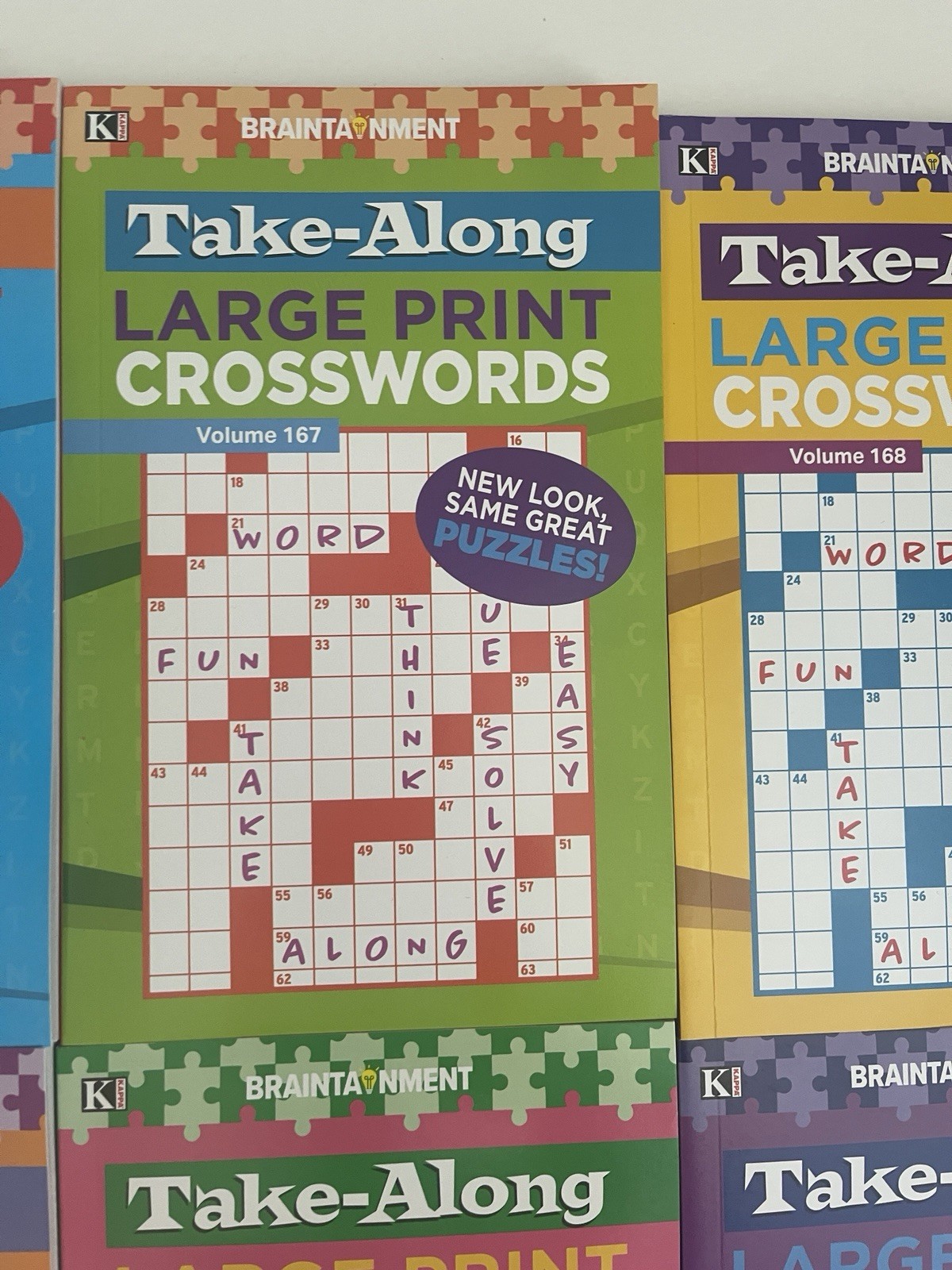 Lot 8 Kappa Take Along Large Print Crossword Books Braintainment NEW Free Ship