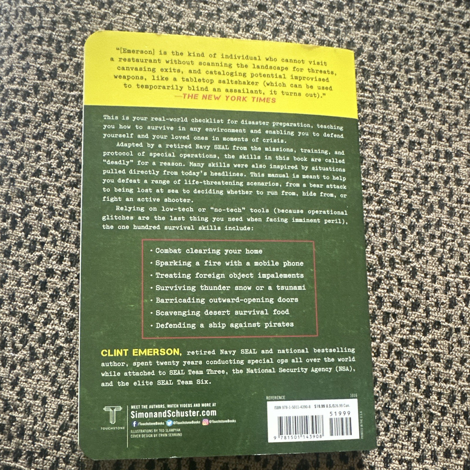 100 Deadly Skills Survival Edition SEAL Operative’s Guide – Clint Emerson PB
