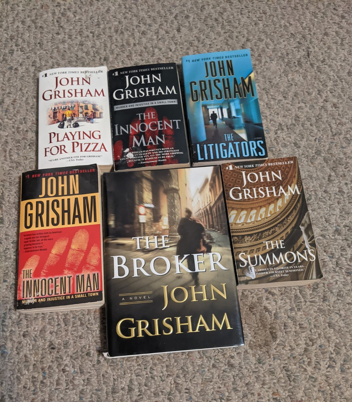 Lot Of 6 Paperback And Hardcover Books Written By John Grisham
