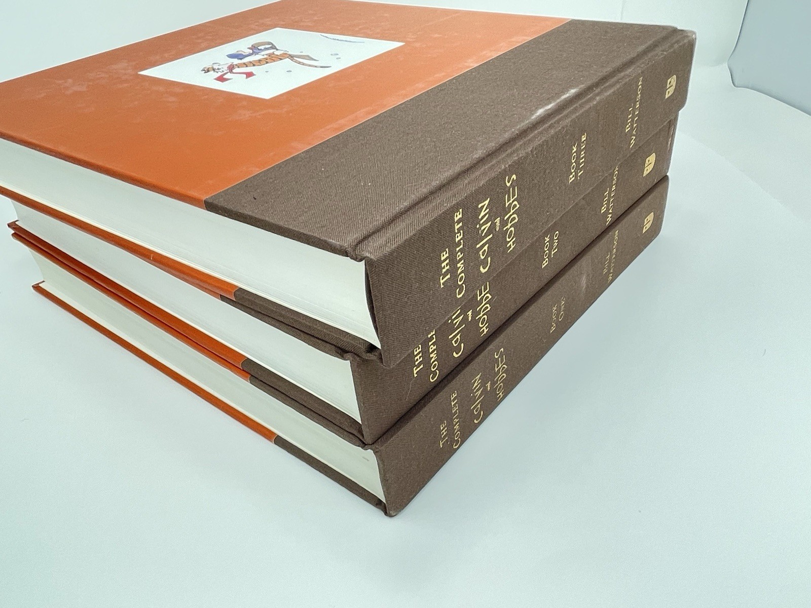 Vtg Complete Calvin and Hobbes 3 Volume Hardcover 1st Ed. Bill Watterson Cover